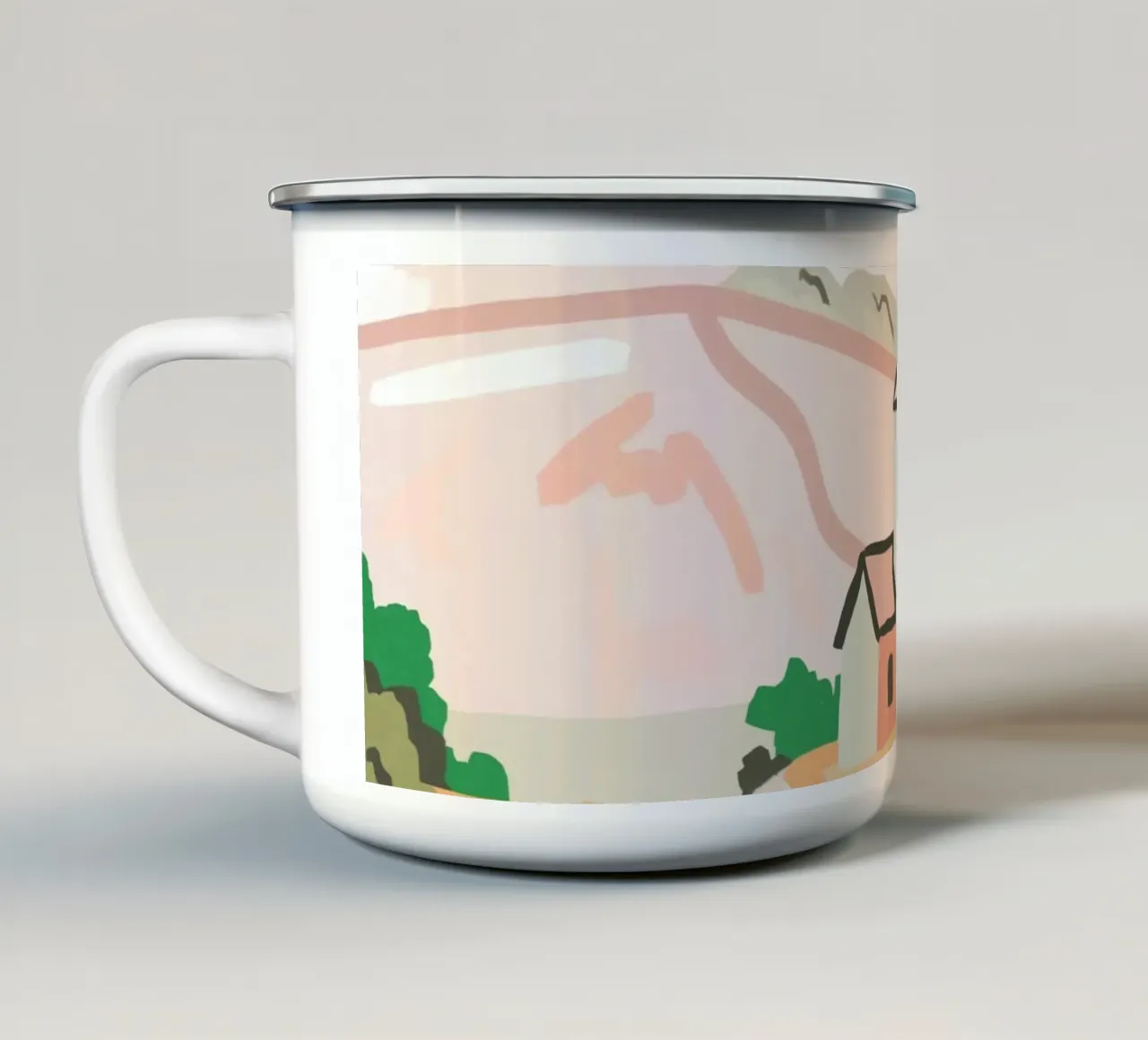 Quella sensazione di calore e tranquillità tazza in smalto da Kintsugi99