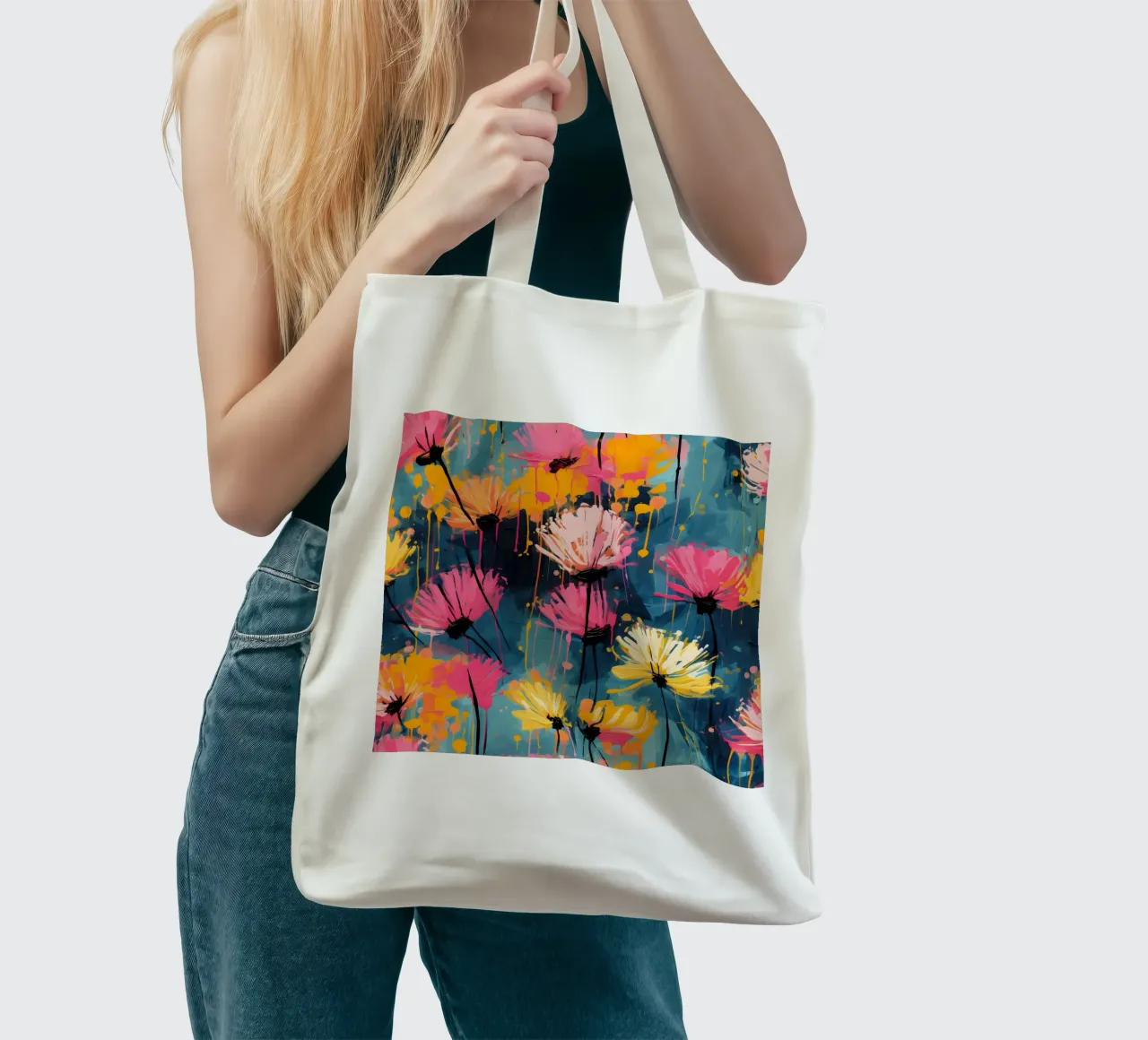 Dandelion Splash tote bag by Botanical Pattern House