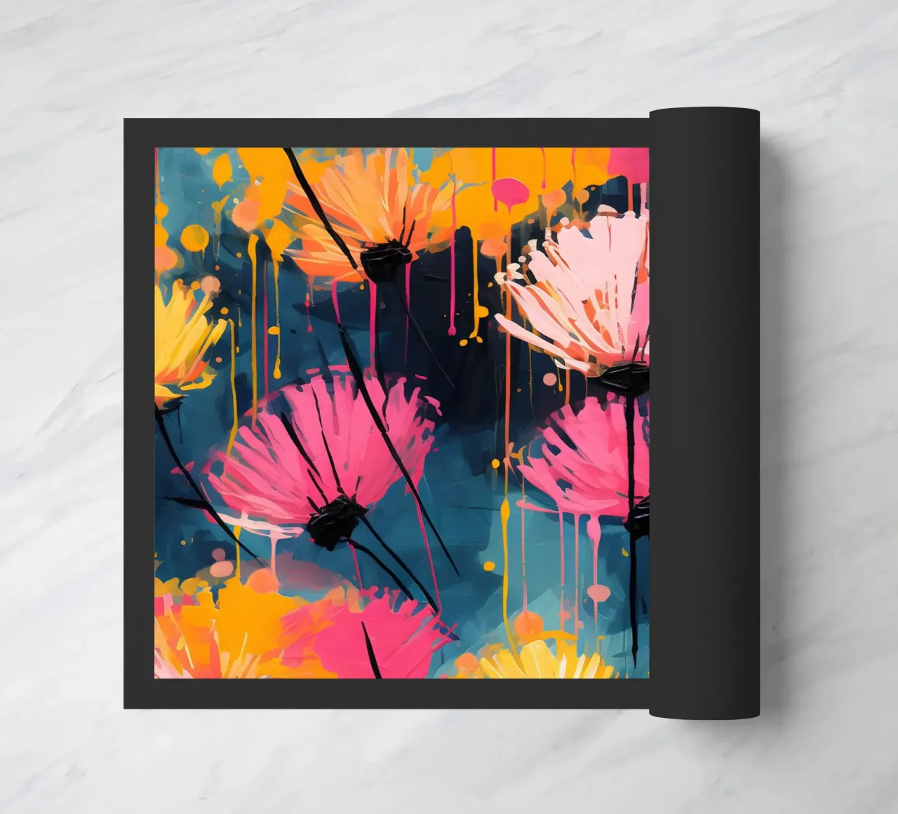 Dandelion Splash doormat by Botanical Pattern House