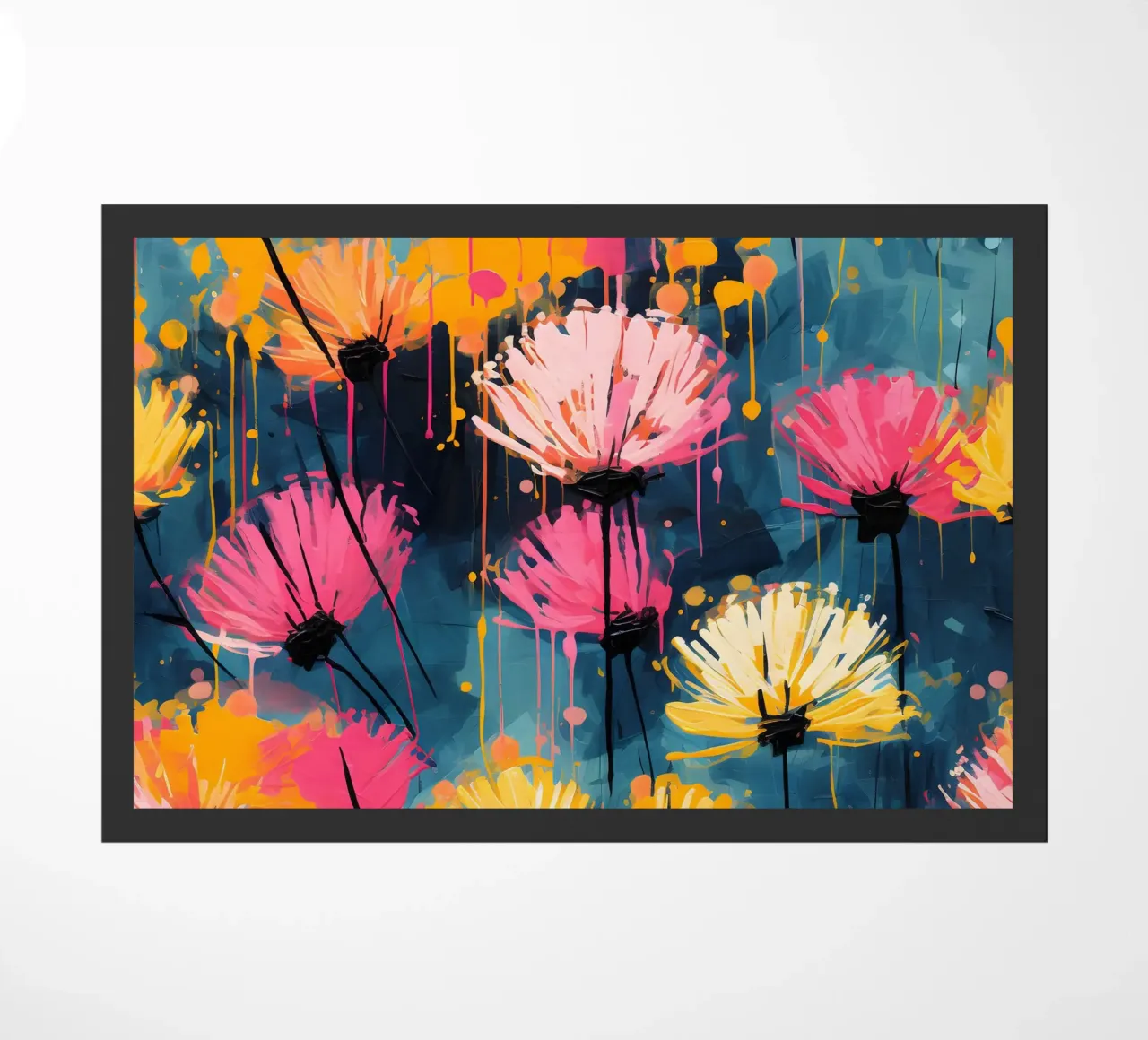 Dandelion Splash doormat by Botanical Pattern House