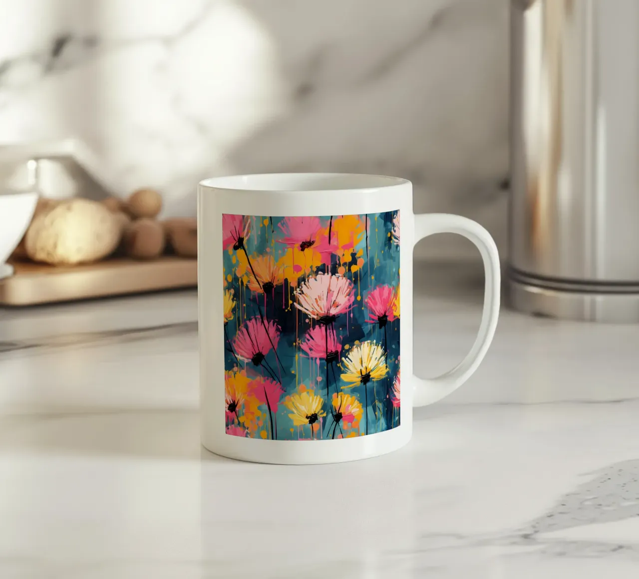 Éclaboussures de pissenlit mug en céramique de Botanical Pattern House