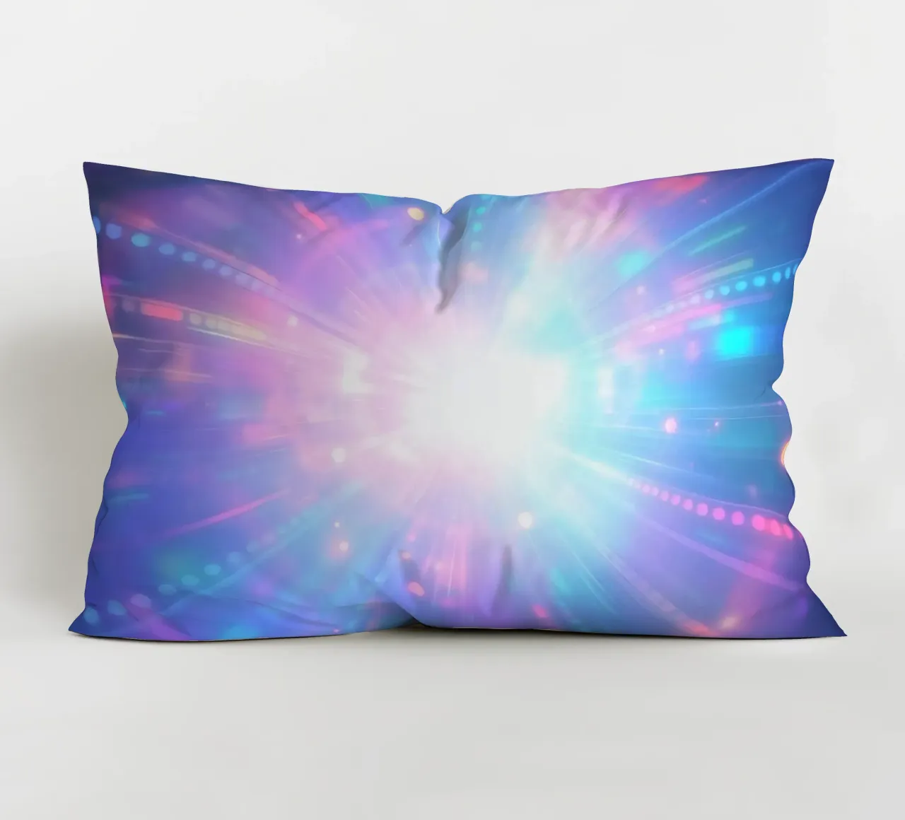 Le esplosioni di luce colorata creano un'atmosfera cosmica cuscino da DesignDoodle