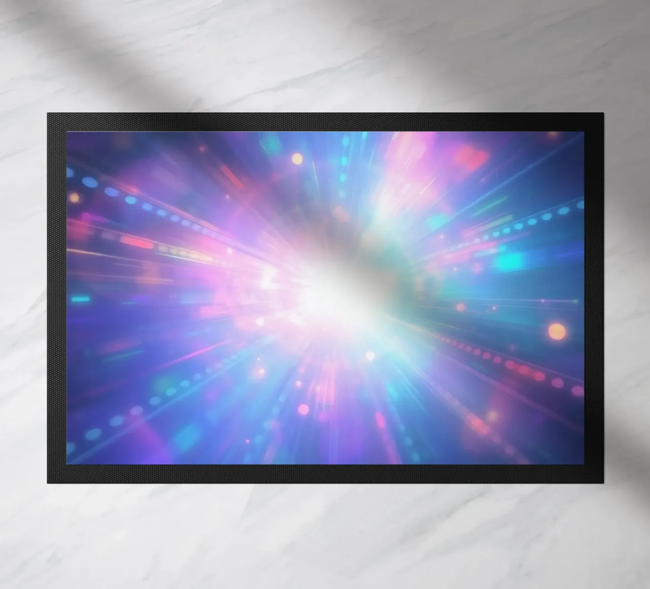Le esplosioni di luce colorata creano un'atmosfera cosmica zerbino da DesignDoodle