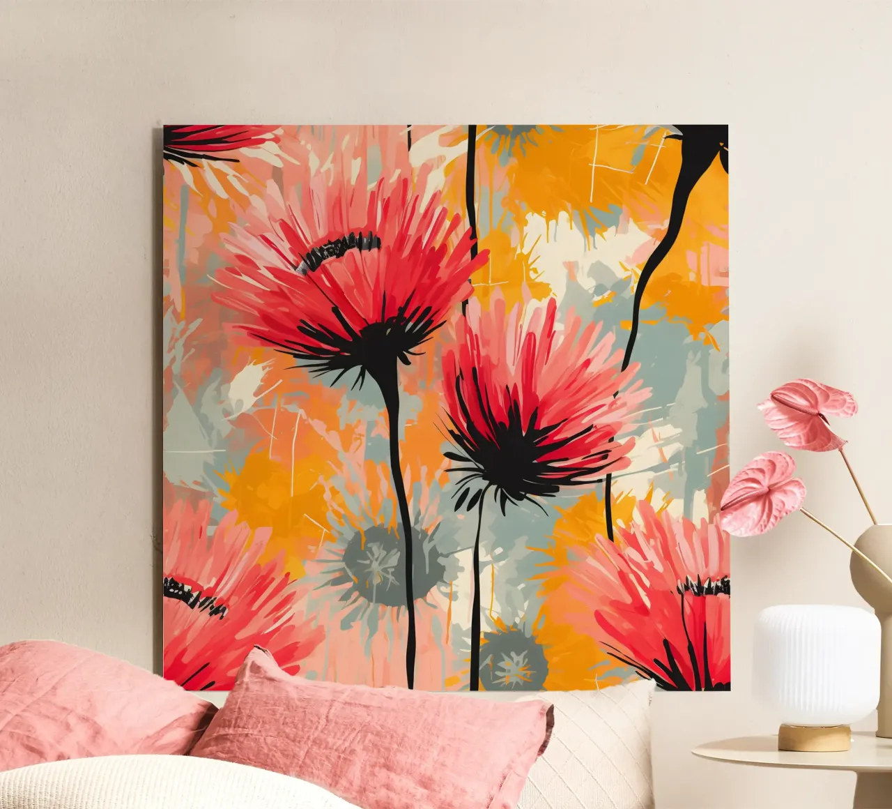 Löwenzahn Splash Alu-Dibond von Botanical Pattern House