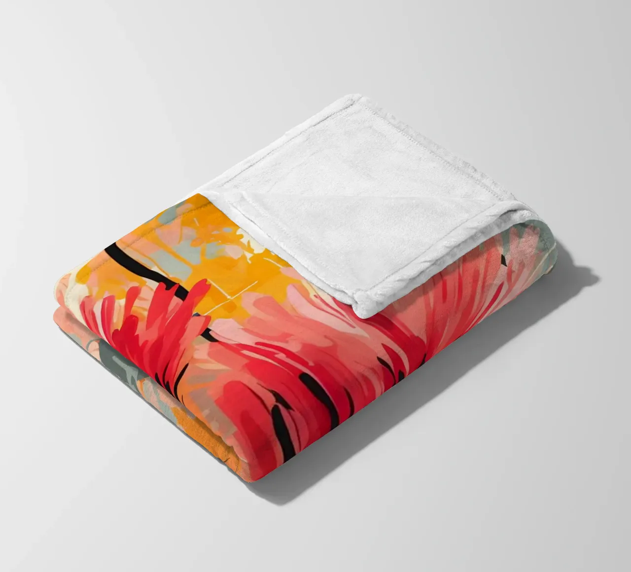 Dandelion Splash fleece blanket by Botanical Pattern House