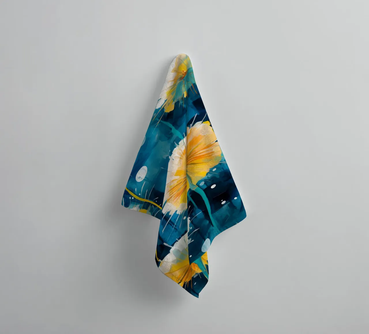 Dandelion Splash towel by Botanical Pattern House