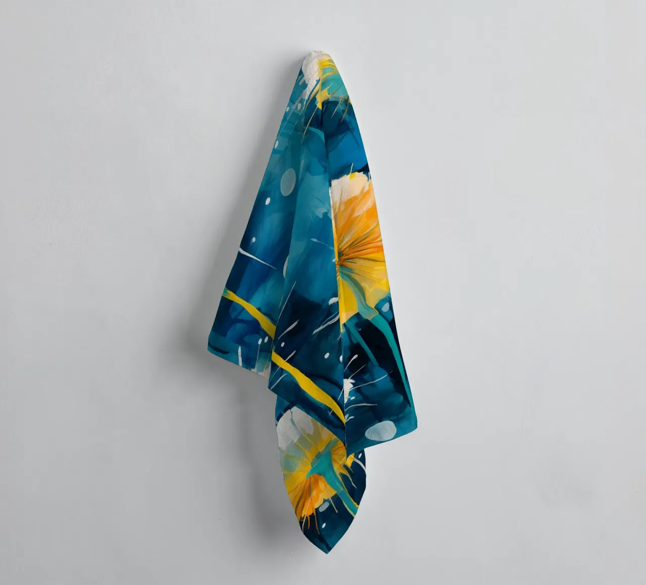 Dandelion Splash towel by Botanical Pattern House