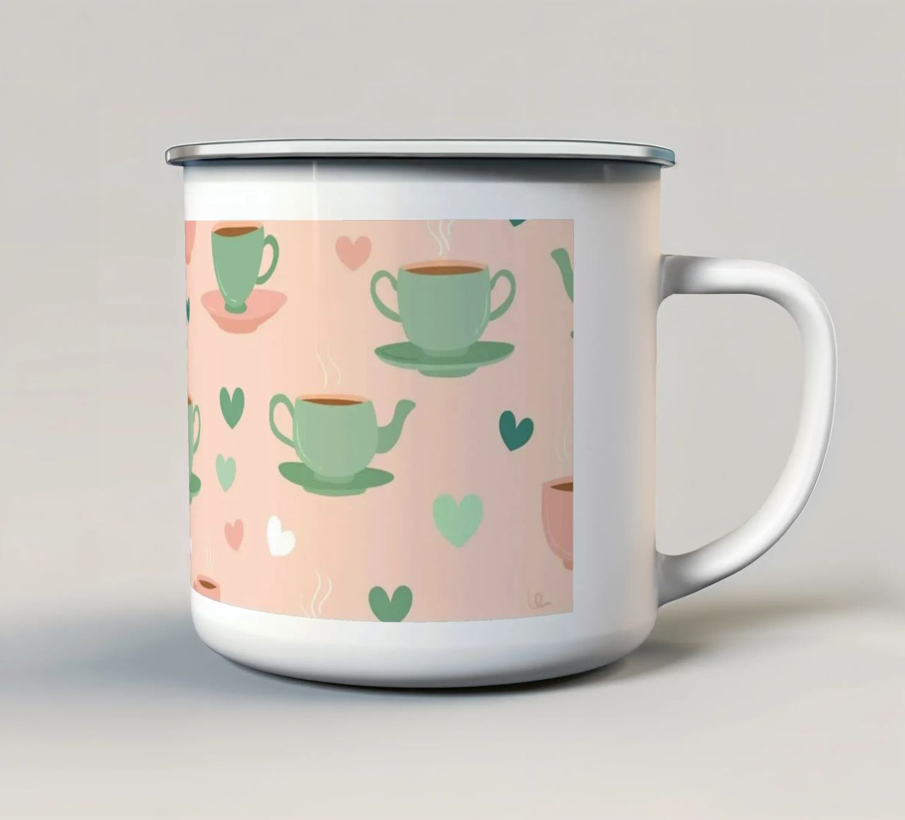 Una tazza di coccole tazza in smalto da Kintsugi99