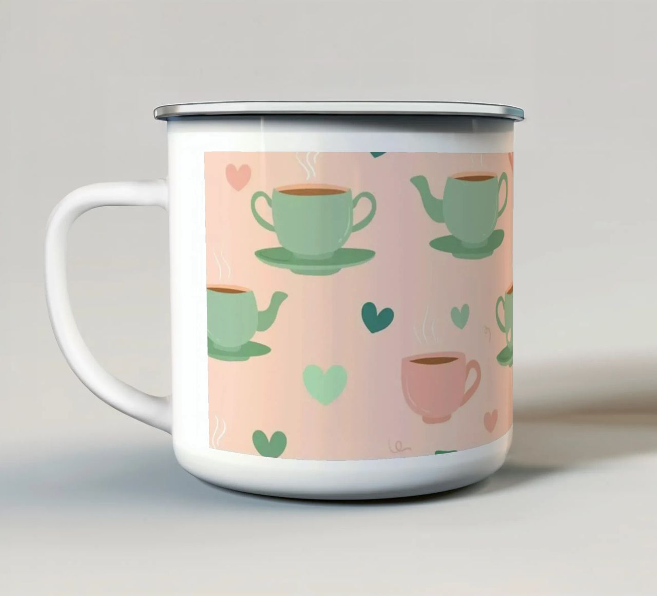 Una tazza di coccole tazza in smalto da Kintsugi99