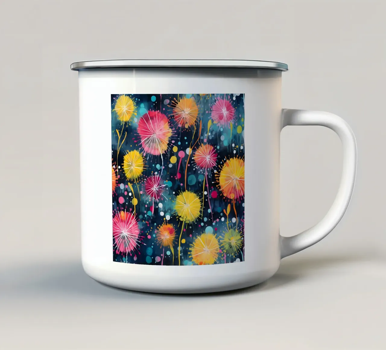 Carnevale del dente di leone tazza in smalto da Botanical Pattern House