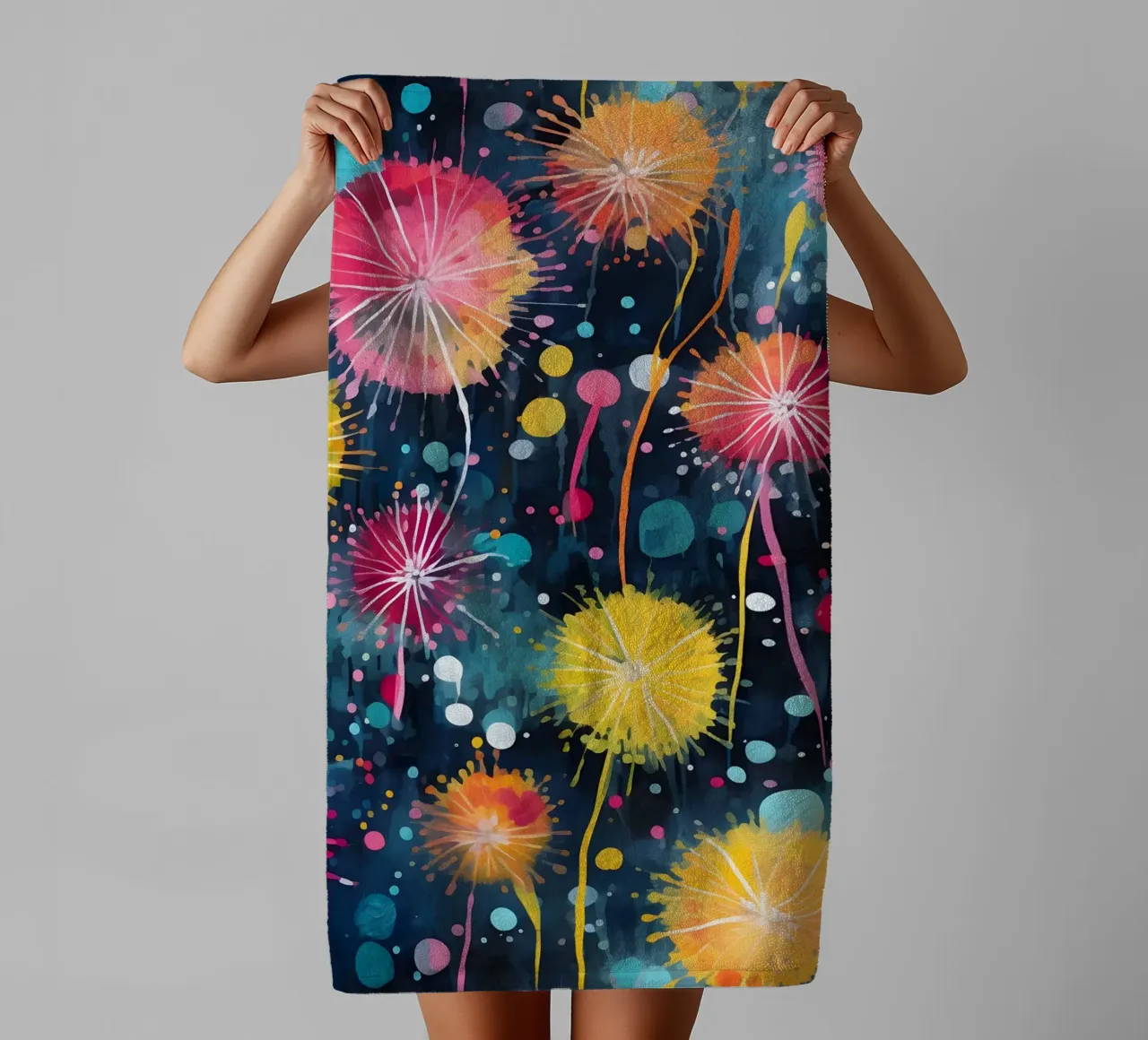 Löwenzahn-Karneval Handtuch von Botanical Pattern House