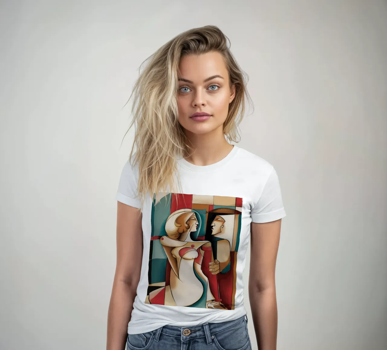 Passionate Embrace women's fitted t-shirt by Crimson Whisper
