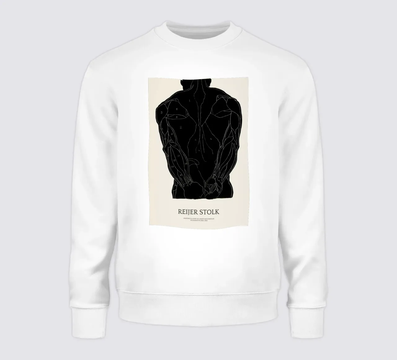 Stolk - Anatomical Study of a Man's Back Muscles felpa da Vintage by JUNIQE