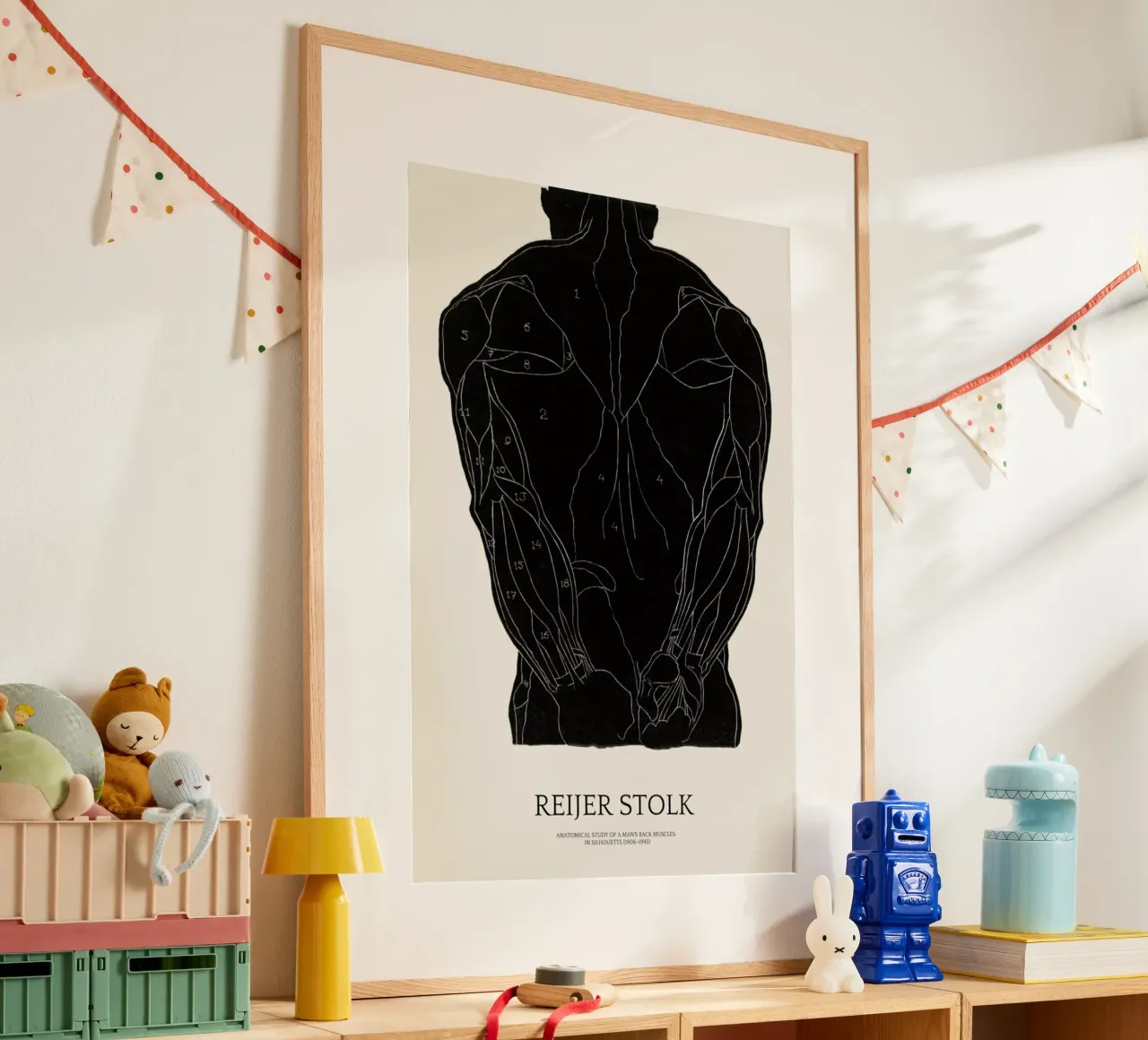 Stolk - Anatomical Study of a Man's Back Muscles poster da Vintage by JUNIQE