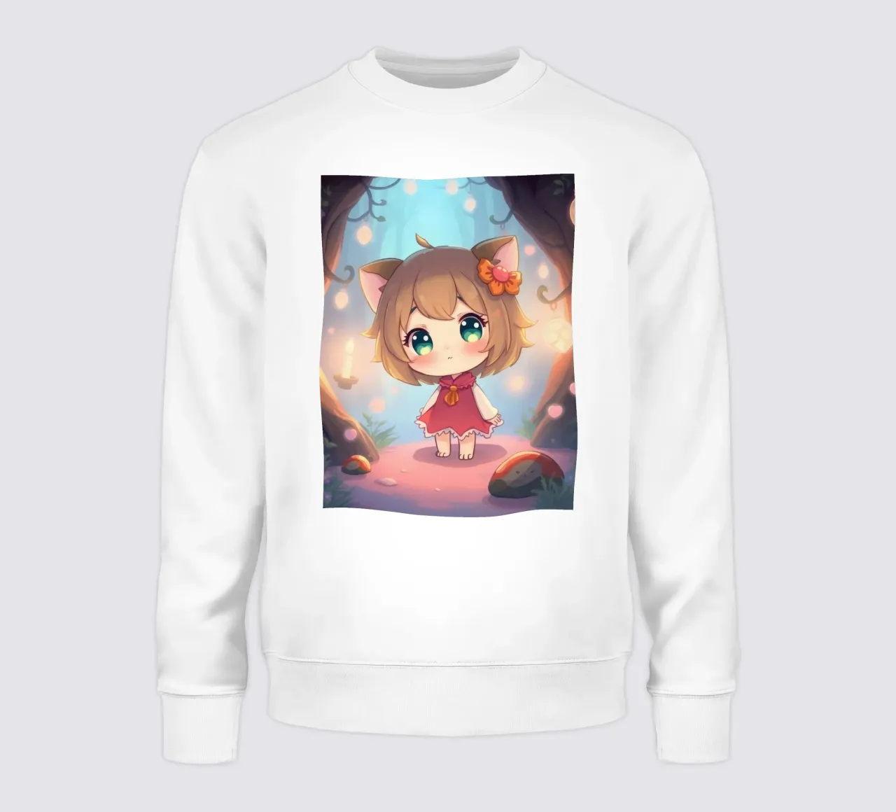 Simpático personaje en un mágico bosque crepuscular sudadera de DesignDoodle
