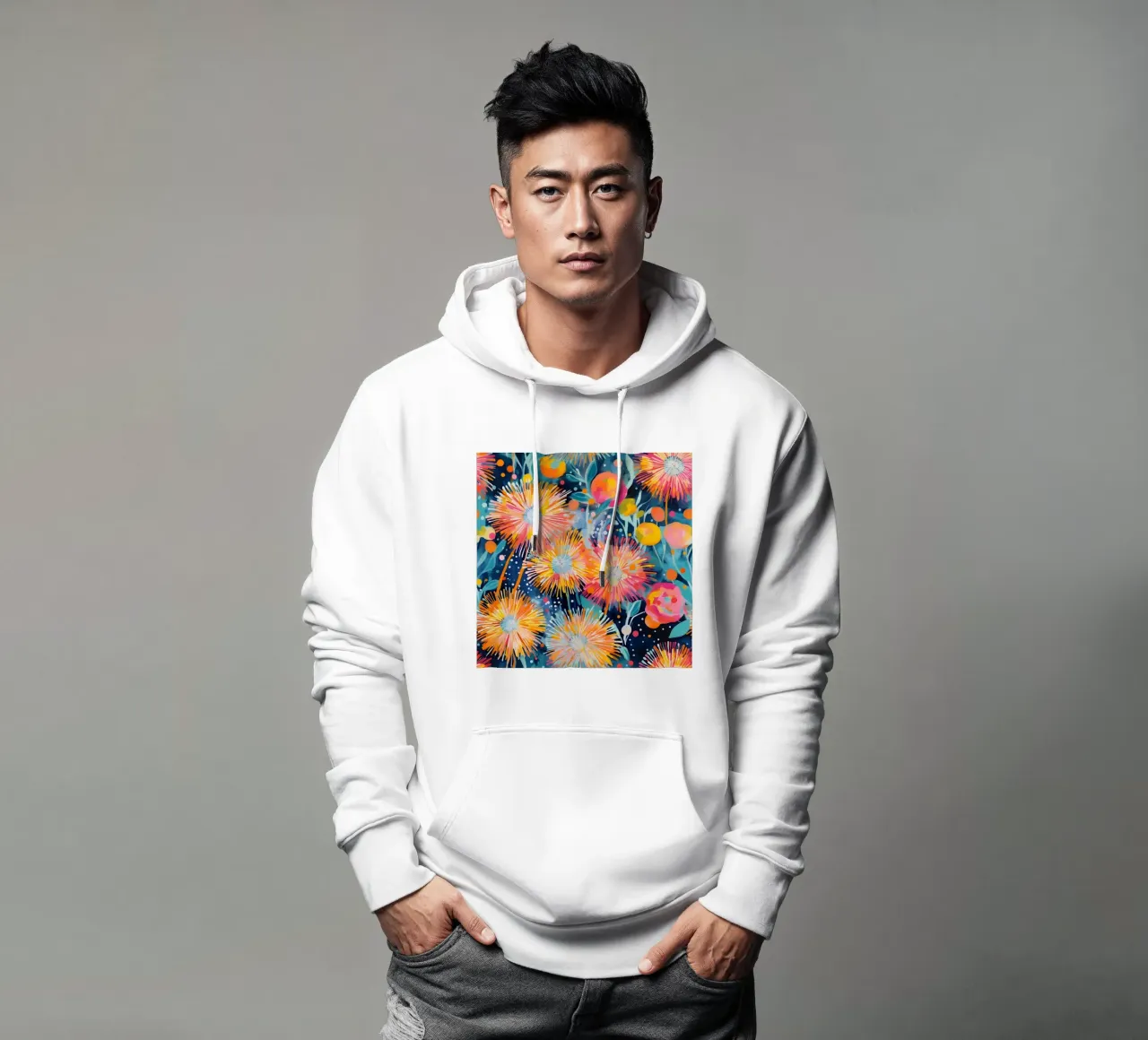 Carnaval del diente de león sudadera con capucha de Botanical Pattern House