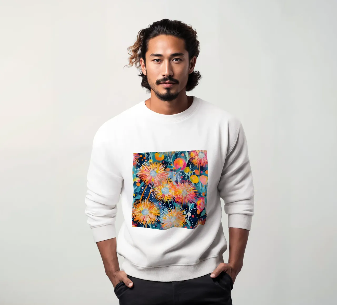 Carnaval del diente de león sudadera de Botanical Pattern House