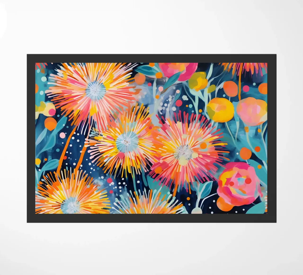 Dandelion Carnival doormat by Botanical Pattern House