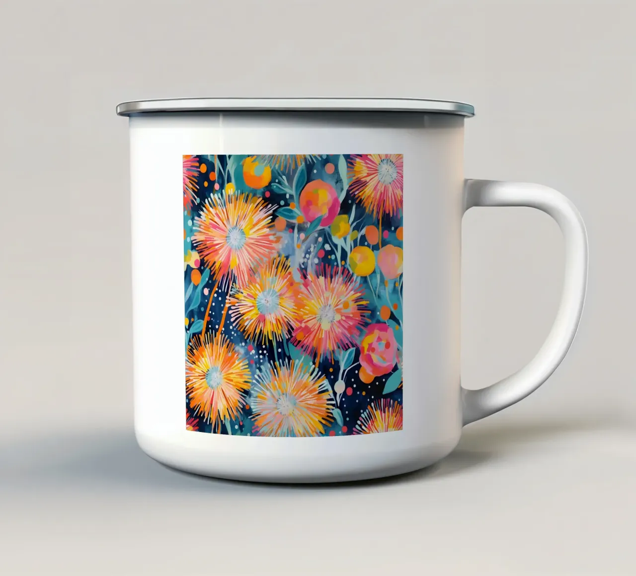 Carnevale del dente di leone tazza in smalto da Botanical Pattern House