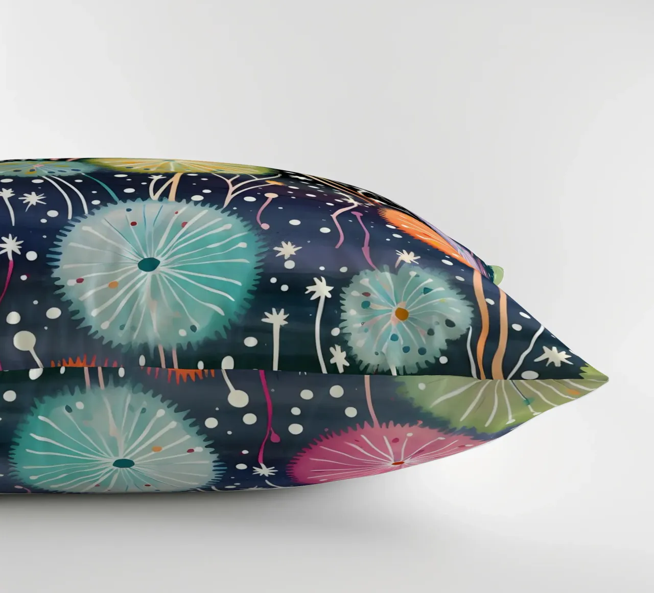Celestial Dandelions decorative cushion by Botanical Pattern House