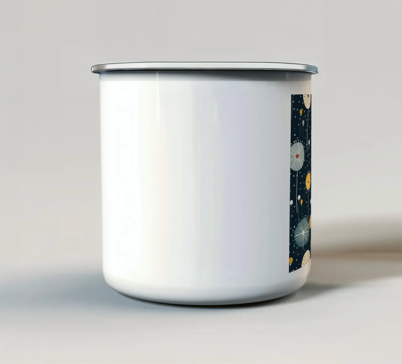 Denti di leone celesti tazza in smalto da Botanical Pattern House