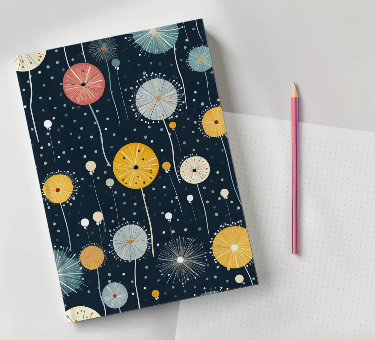 Celestial Dandelions notebook by Botanical Pattern House