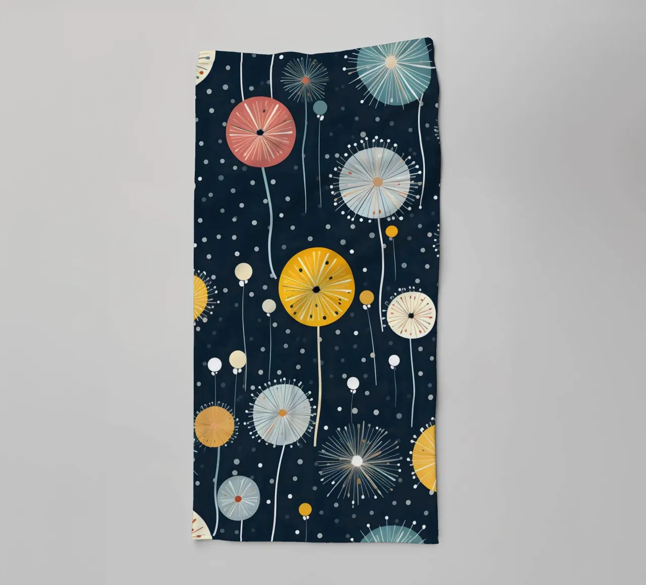 Celestial Dandelions towel by Botanical Pattern House