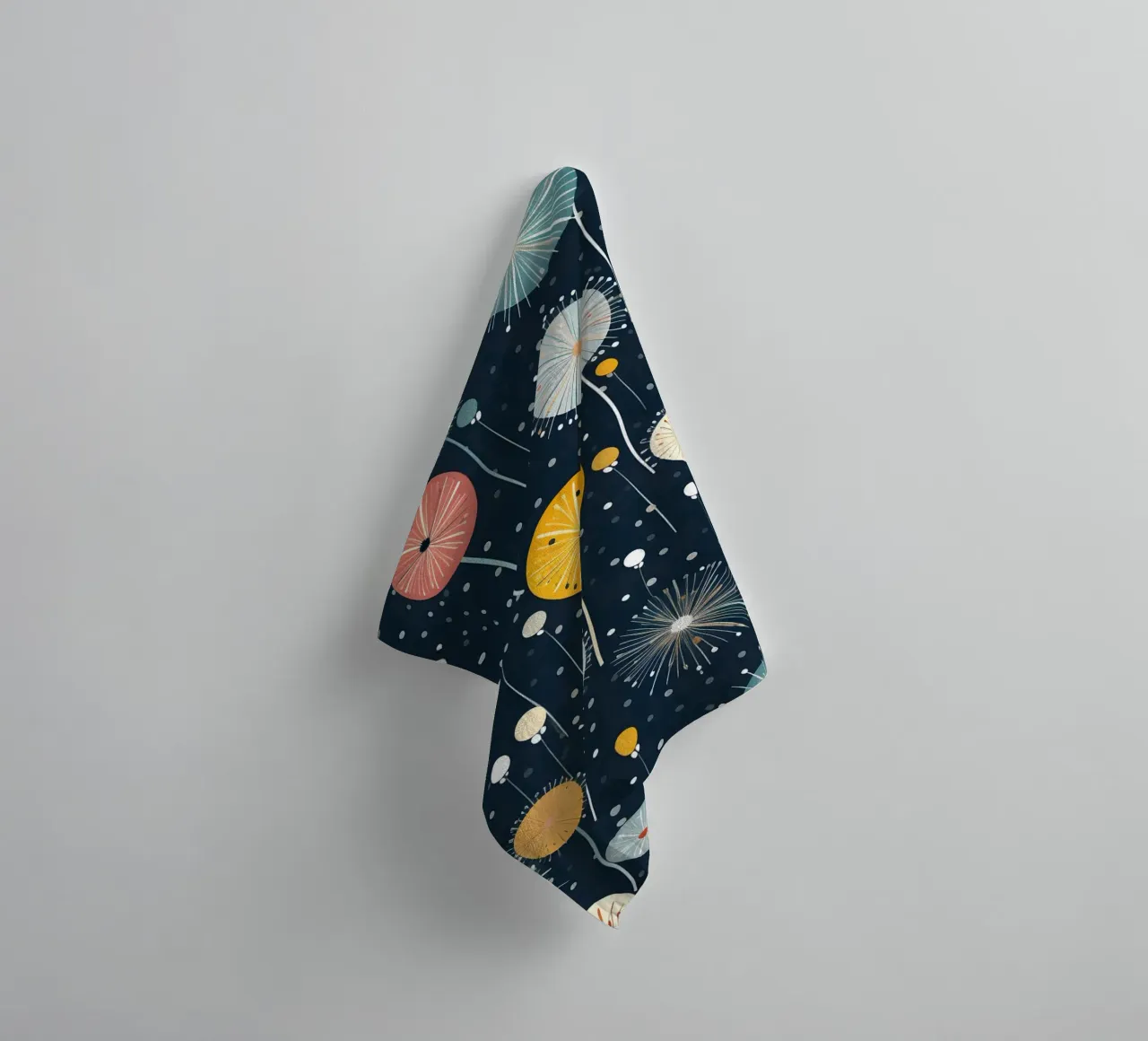 Celestial Dandelions towel by Botanical Pattern House