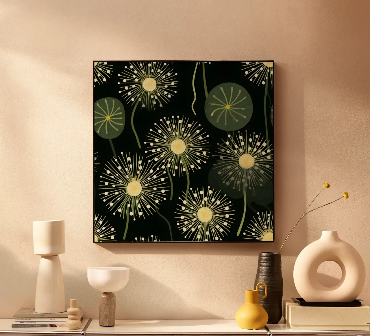 Celestial Dandelions acrylic glass by Botanical Pattern House