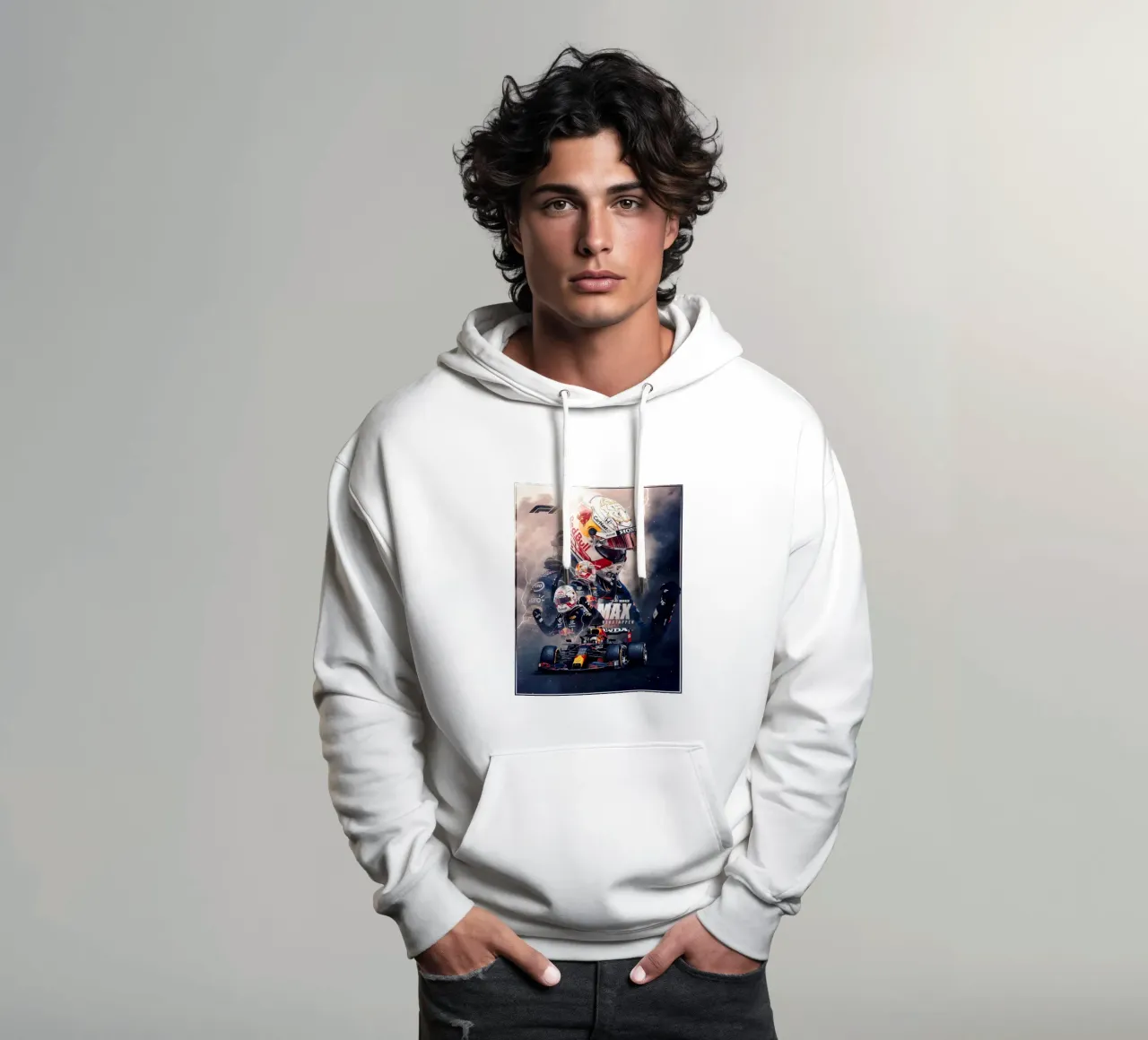 Max Verstappen felpa con cappuccio da Agus Creative