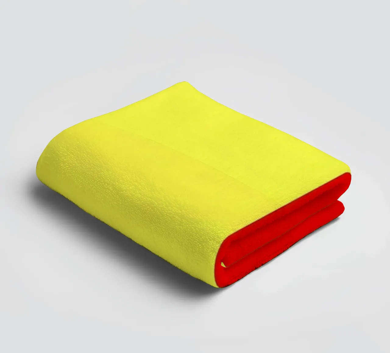 yellow and red colors divide the canvas artistic style towel by DesignDoodle