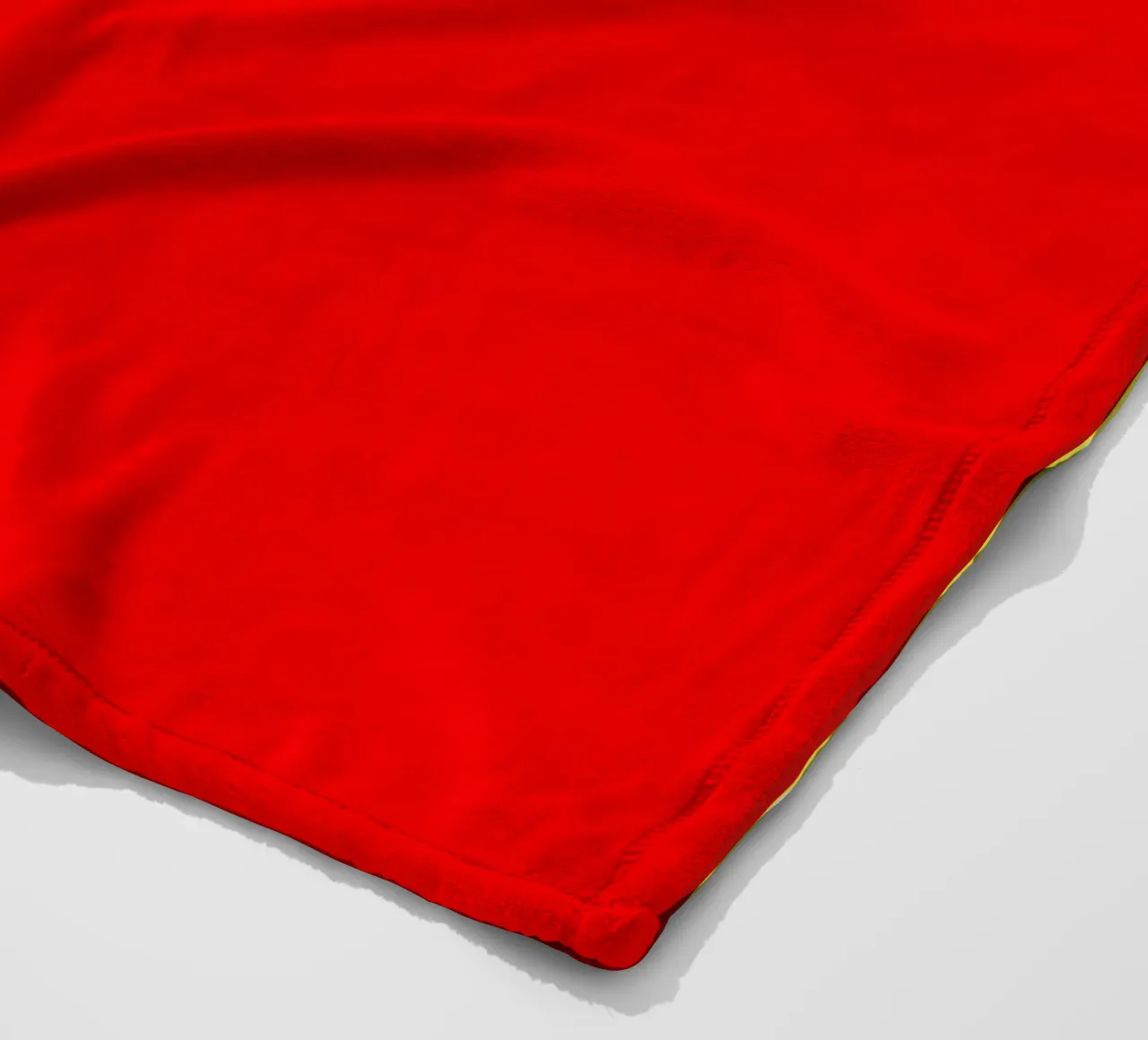 yellow and red colors divide the canvas artistic style fleece blanket by DesignDoodle