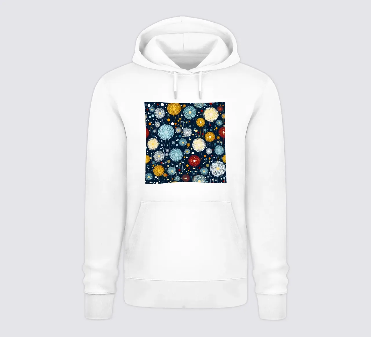 Denti di leone celesti felpa con cappuccio da Botanical Pattern House