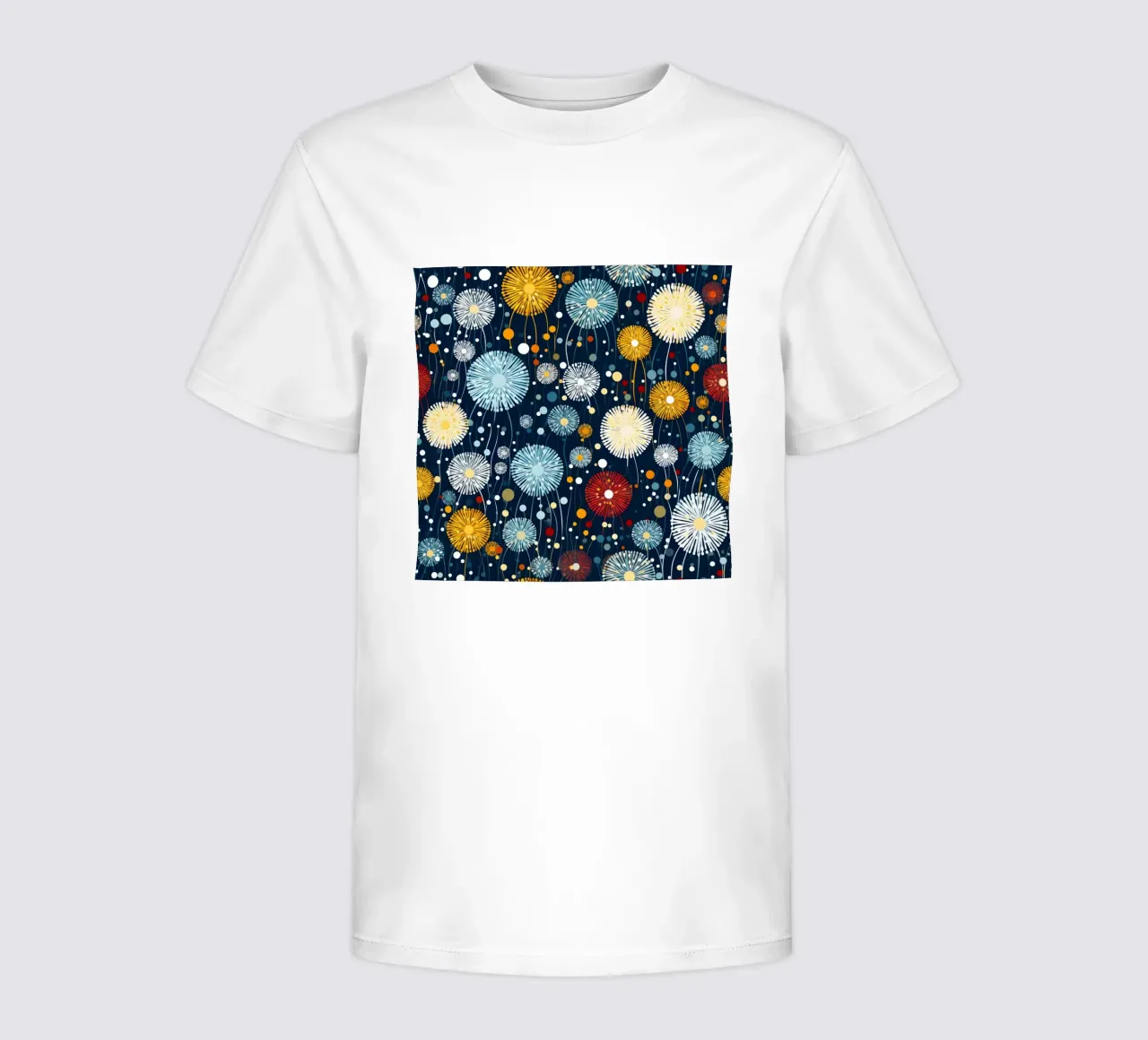 Celestial Dandelions kids t-shirt by Botanical Pattern House