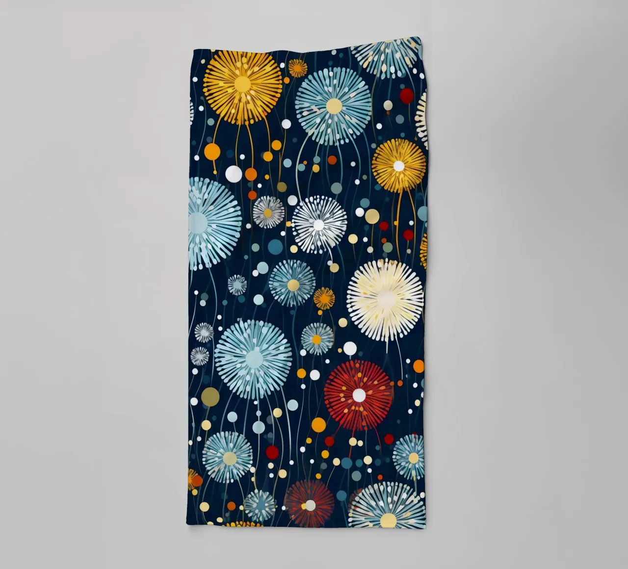 Celestial Dandelions towel by Botanical Pattern House