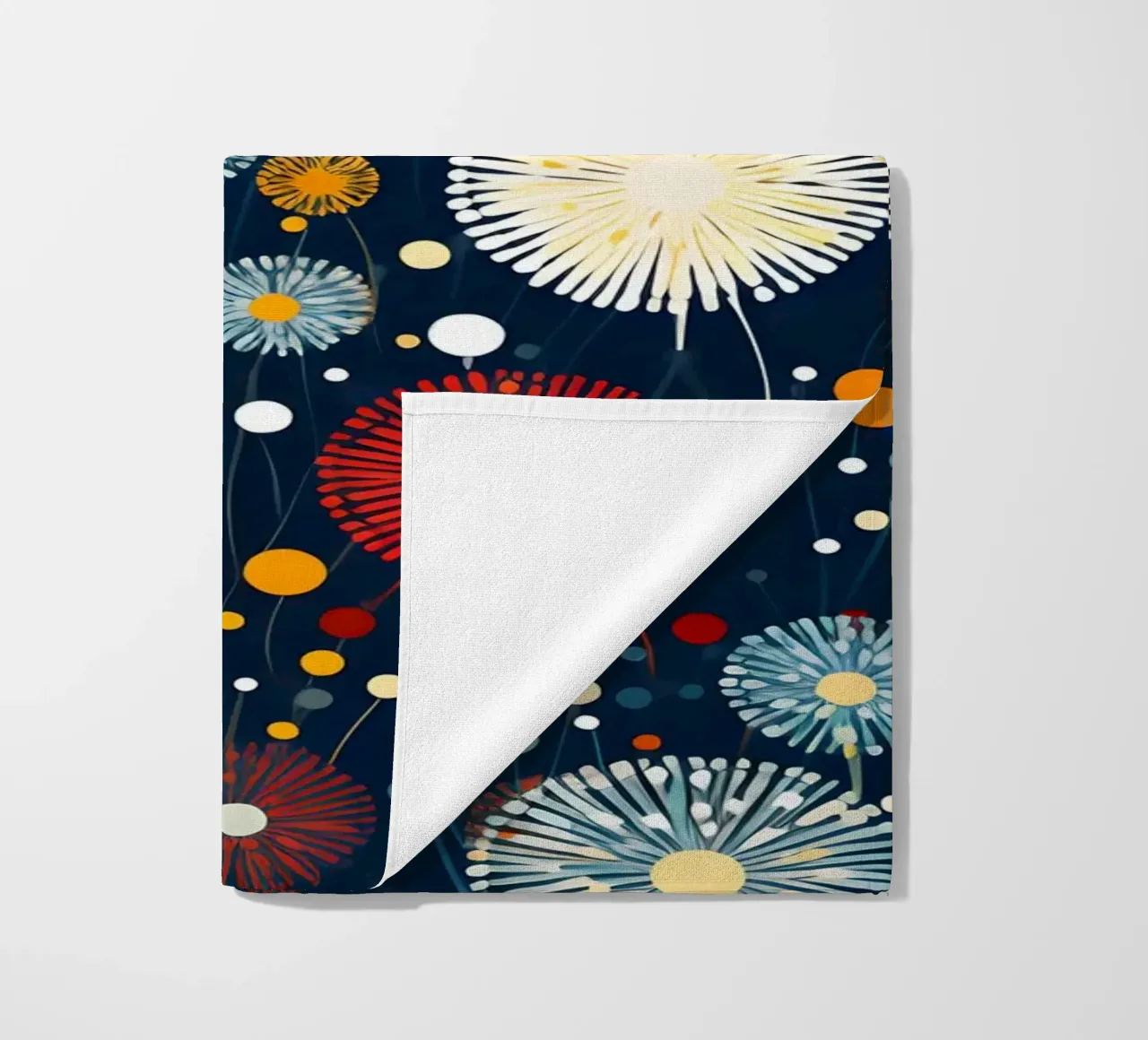 Celestial Dandelions beach towel by Botanical Pattern House
