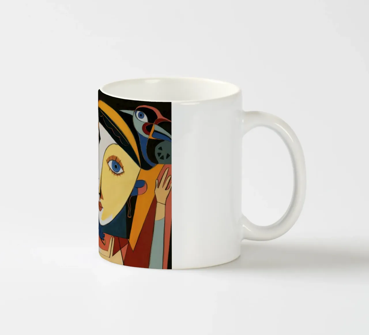 Sguardo enigmatico tazza in ceramica da Crimson Whisper