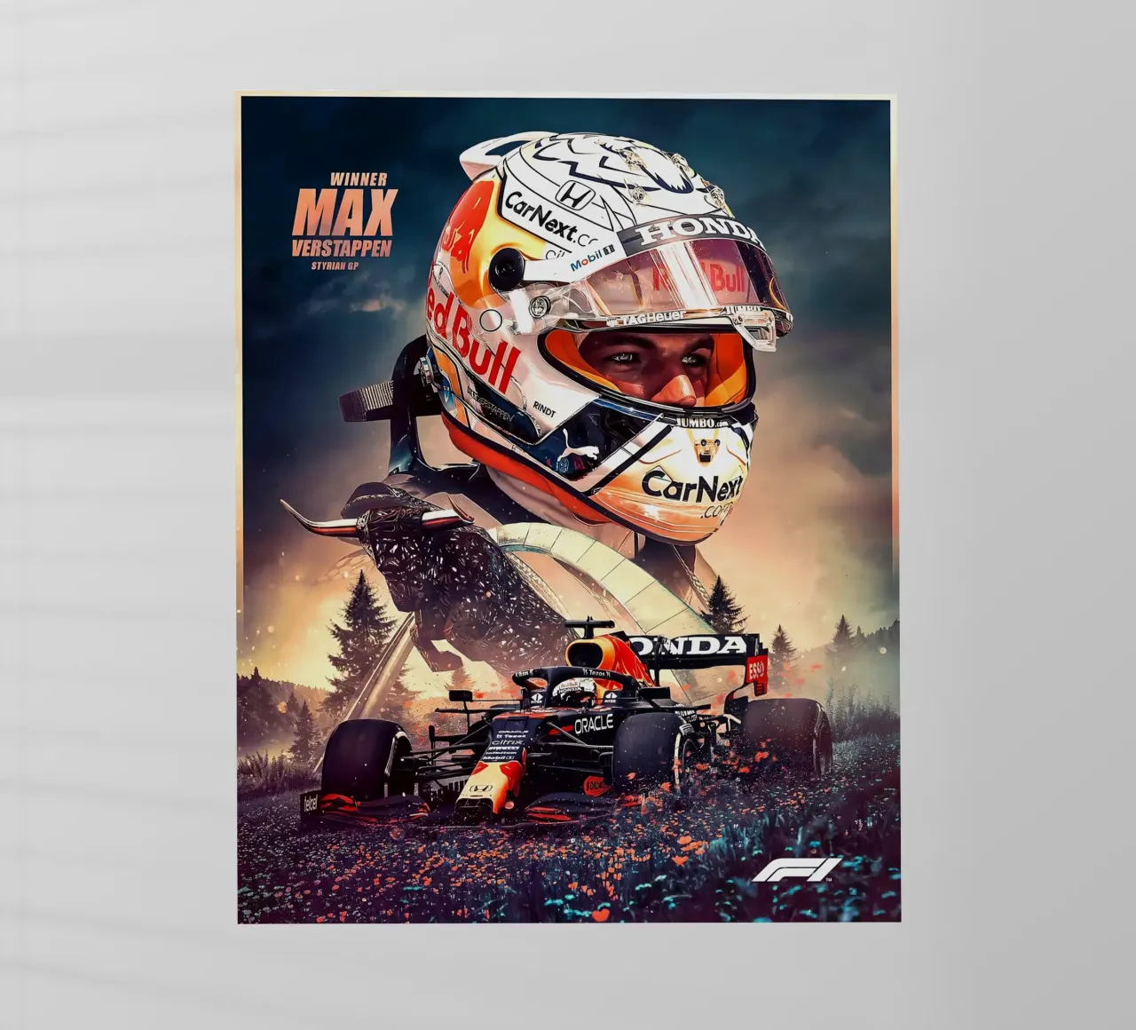 Max Verstappen pellicola backlit da Agus Creative