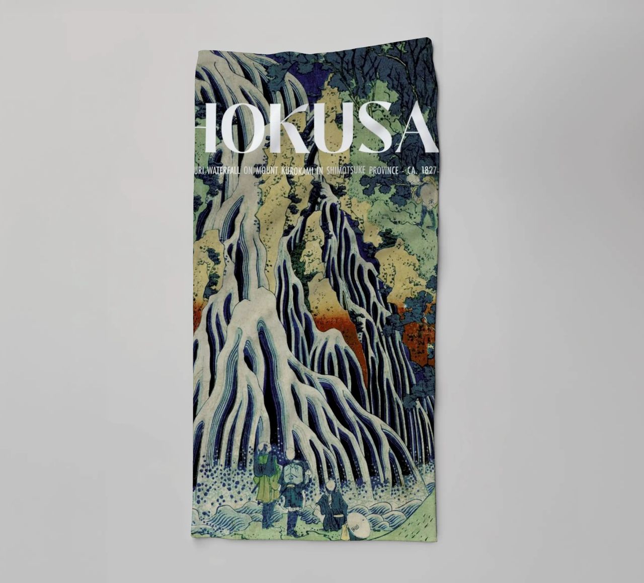 Hokusai - Kirifuri Waterfall at Kurokami Mountain in Shimotsuke IV towel by Vintage by JUNIQE