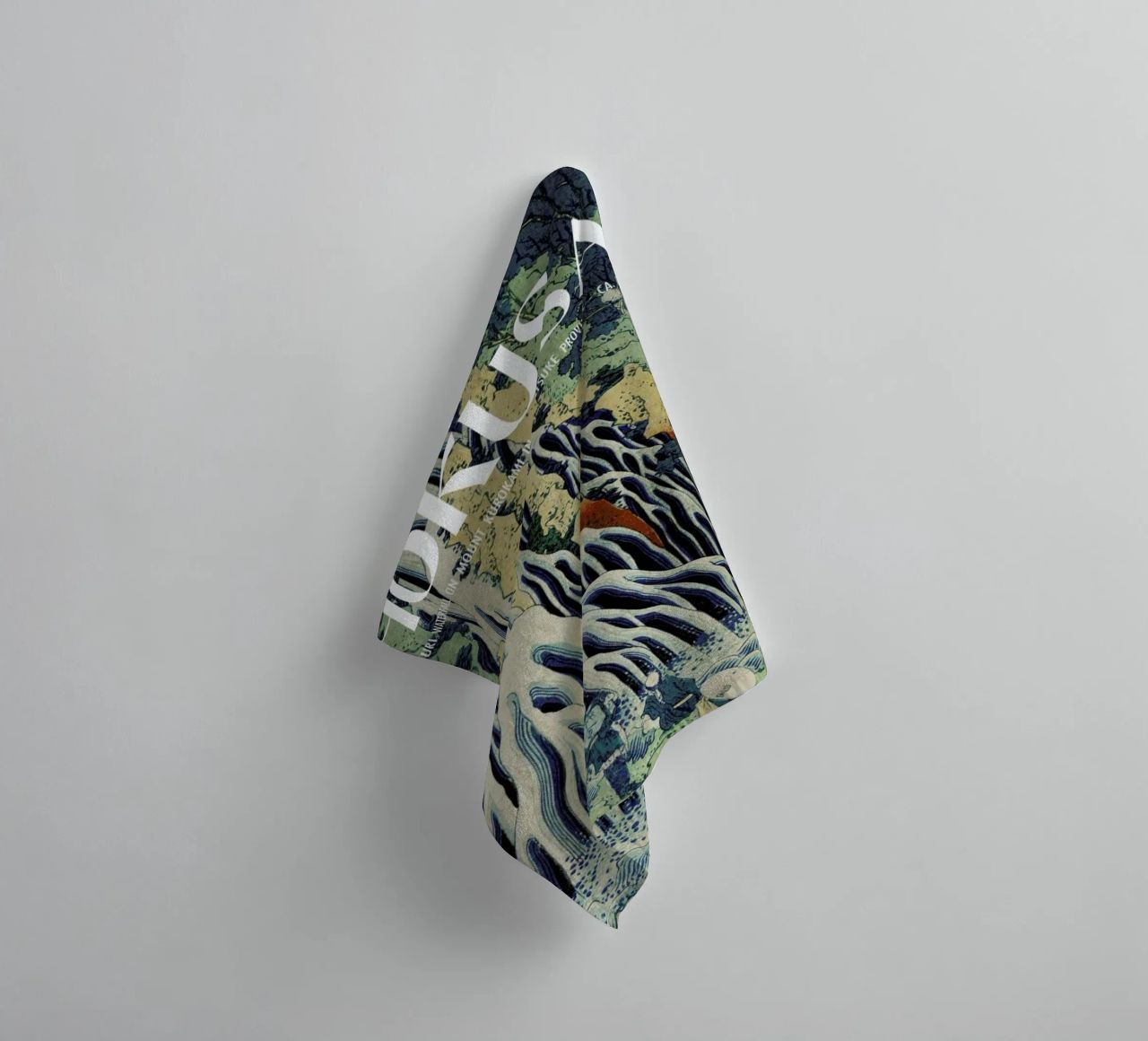 Hokusai - Kirifuri Waterfall at Kurokami Mountain in Shimotsuke IV towel by Vintage by JUNIQE