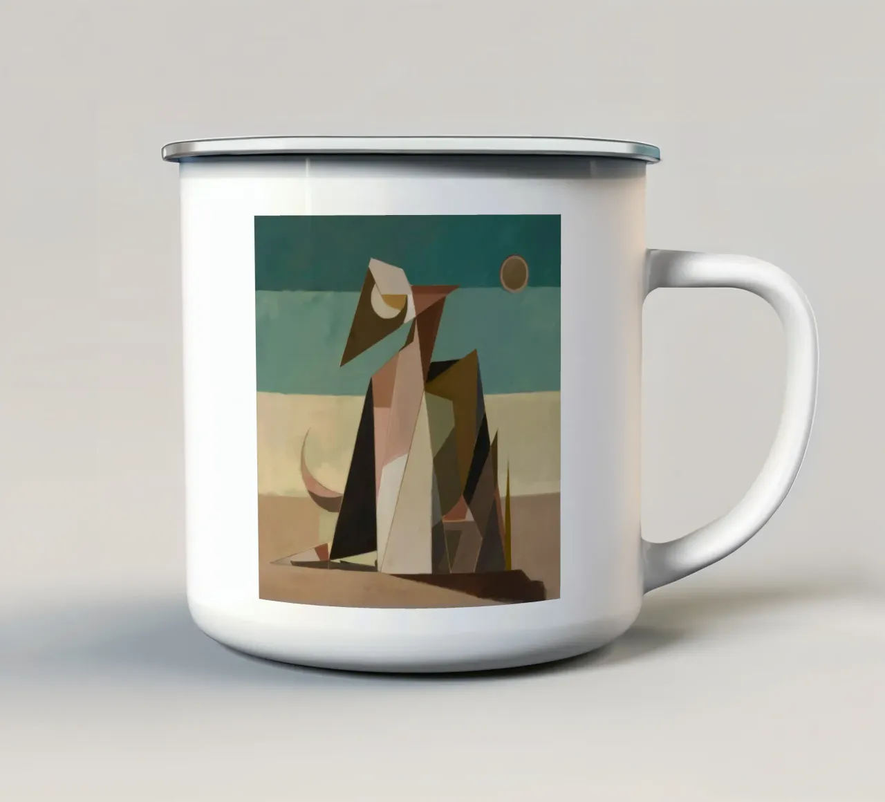 Figura solitaria tazza in smalto da Crimson Whisper