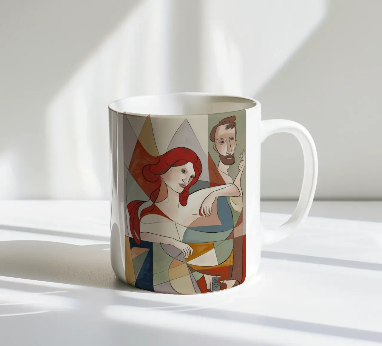 Posa aggraziata tazza in ceramica da Crimson Whisper