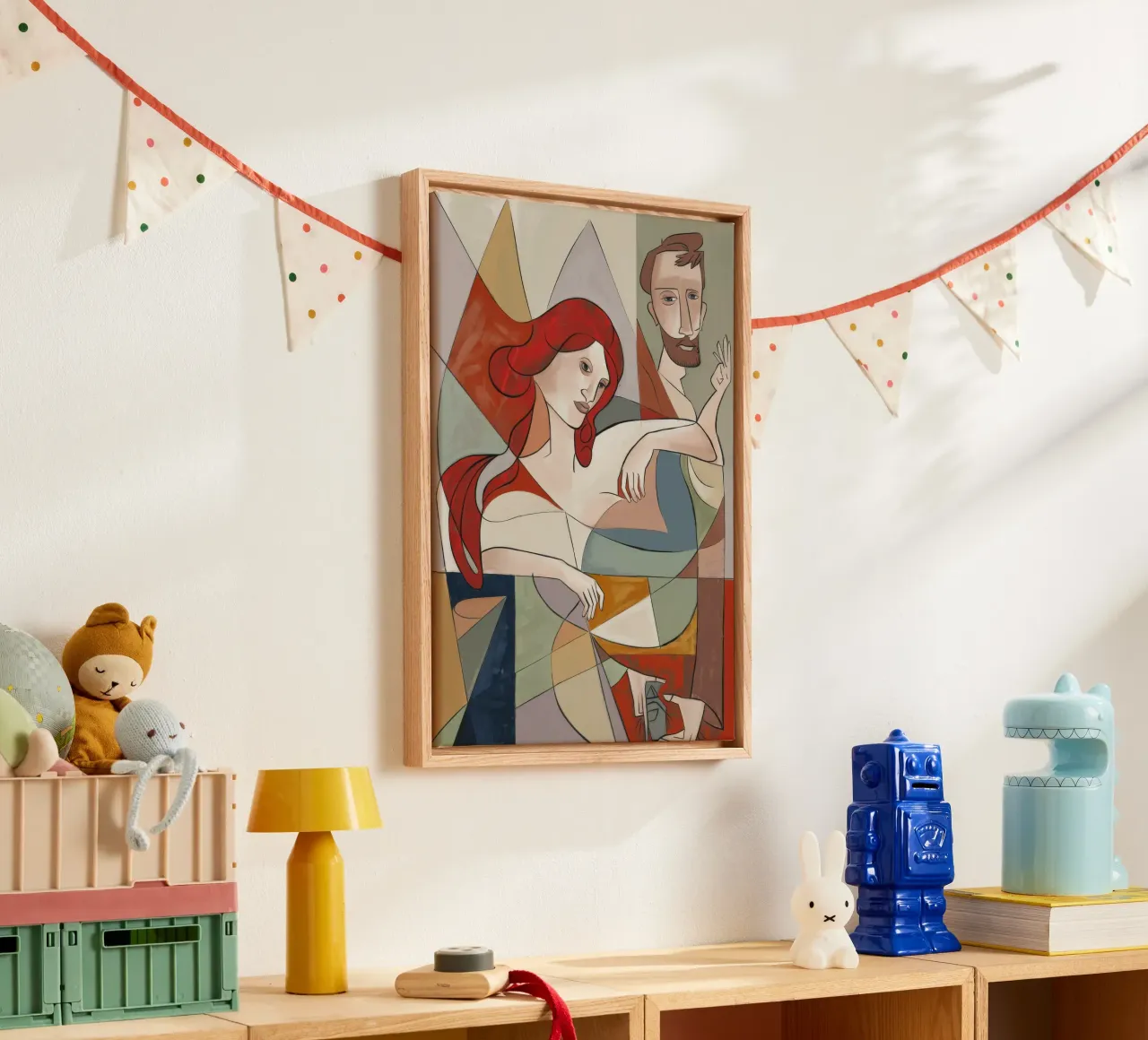Gracieuze houding canvas met Baklijst van Crimson Whisper