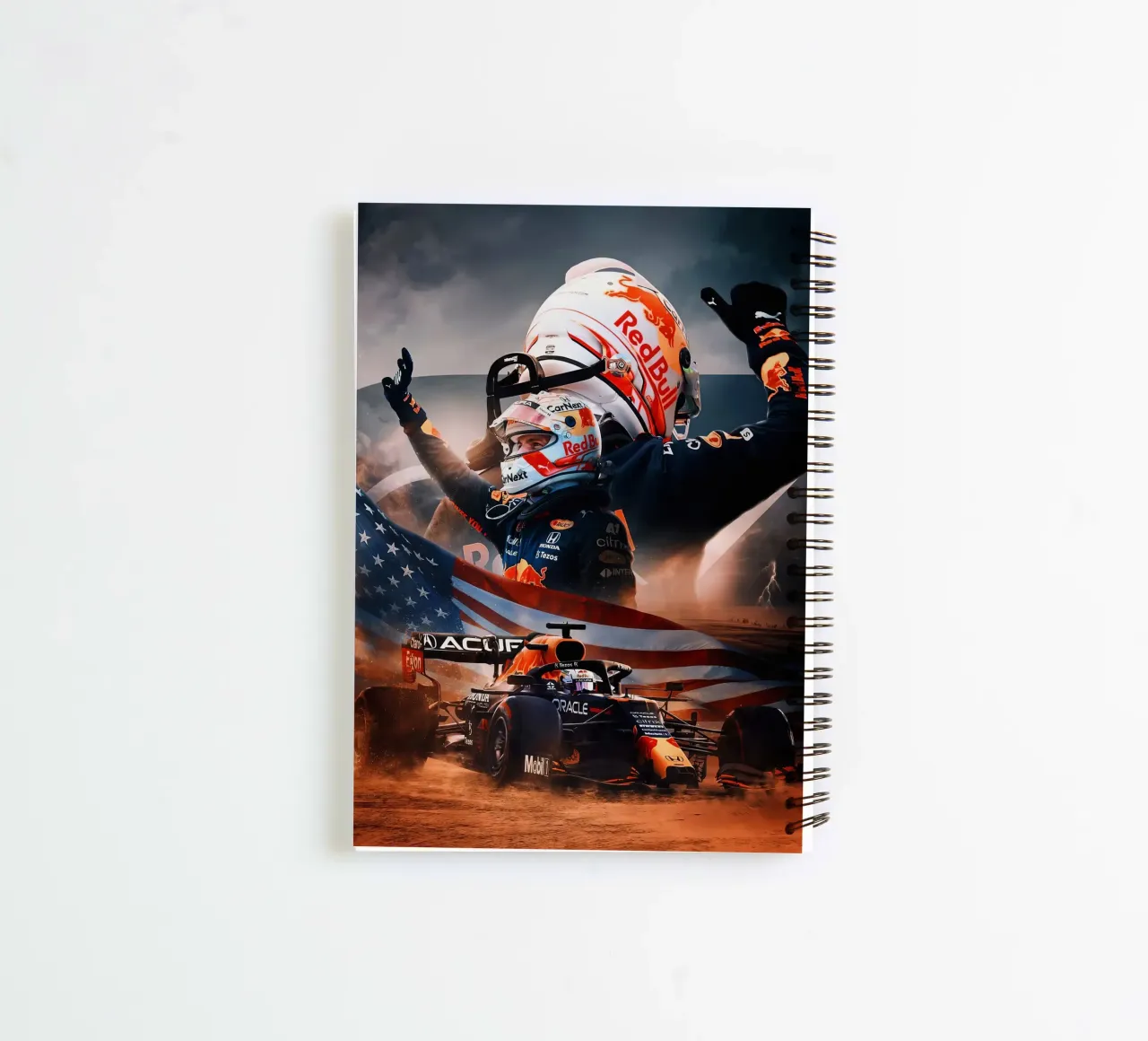 Max Verstappen spiral notebook by Agus Creative