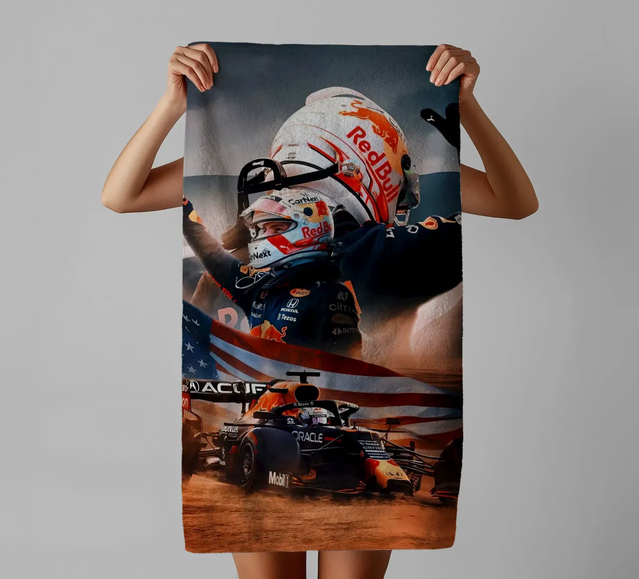 Max Verstappen asciugamano da bagno da Agus Creative