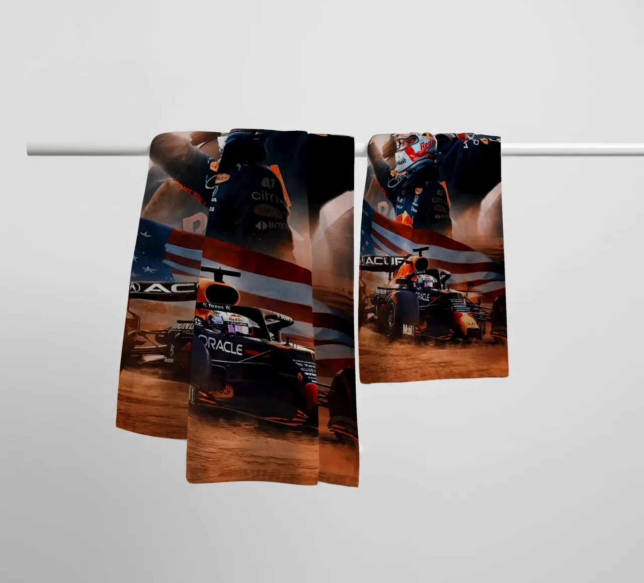 Max Verstappen asciugamano da bagno da Agus Creative
