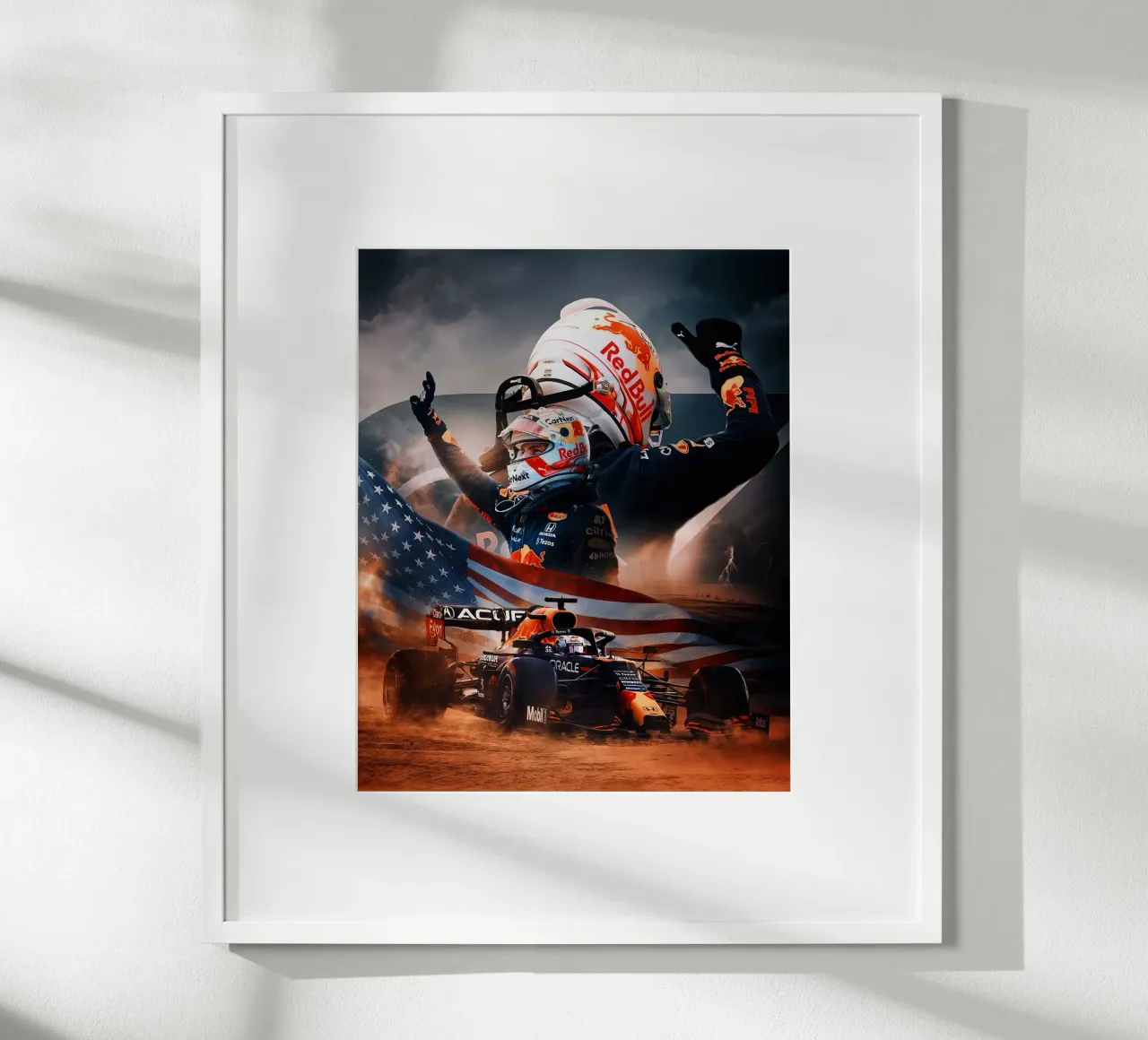 Max Verstappen poster con telaio in plastica da Agus Creative