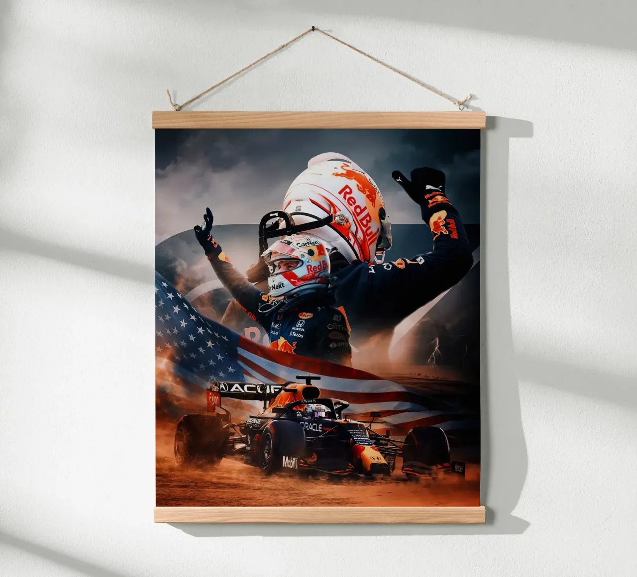 Max Verstappen poster con telaio in plastica da Agus Creative