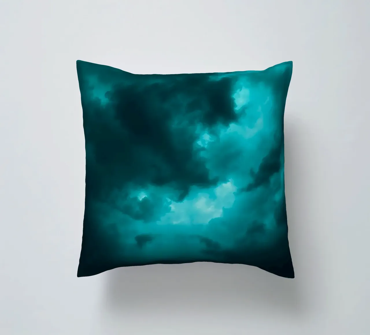 Dramatic clouds swirl in a moody sky just before the storm decorative cushion by DesignDoodle