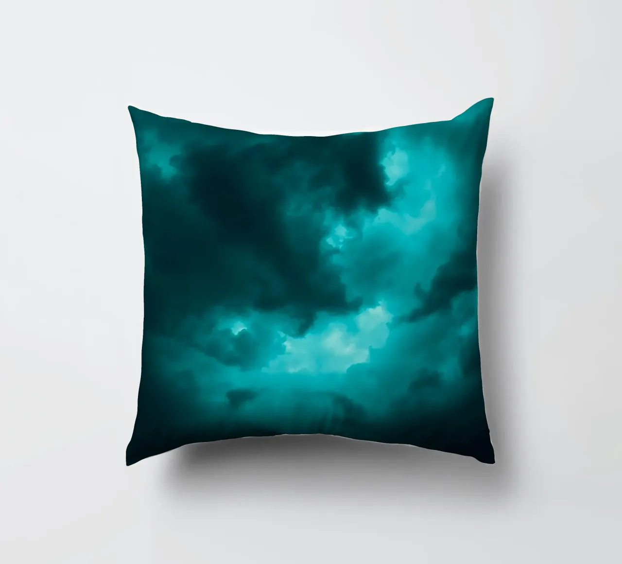 Dramatic clouds swirl in a moody sky just before the storm decorative cushion by DesignDoodle